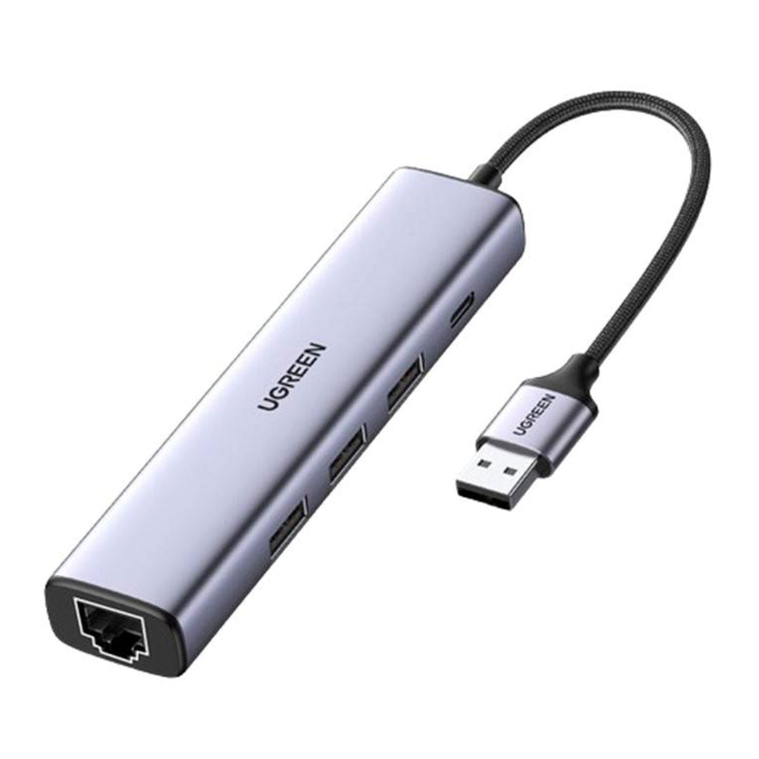UGREEN CM475 60600 Adaptador HUB 4 en 1 USB-C a RJ45 USB-A