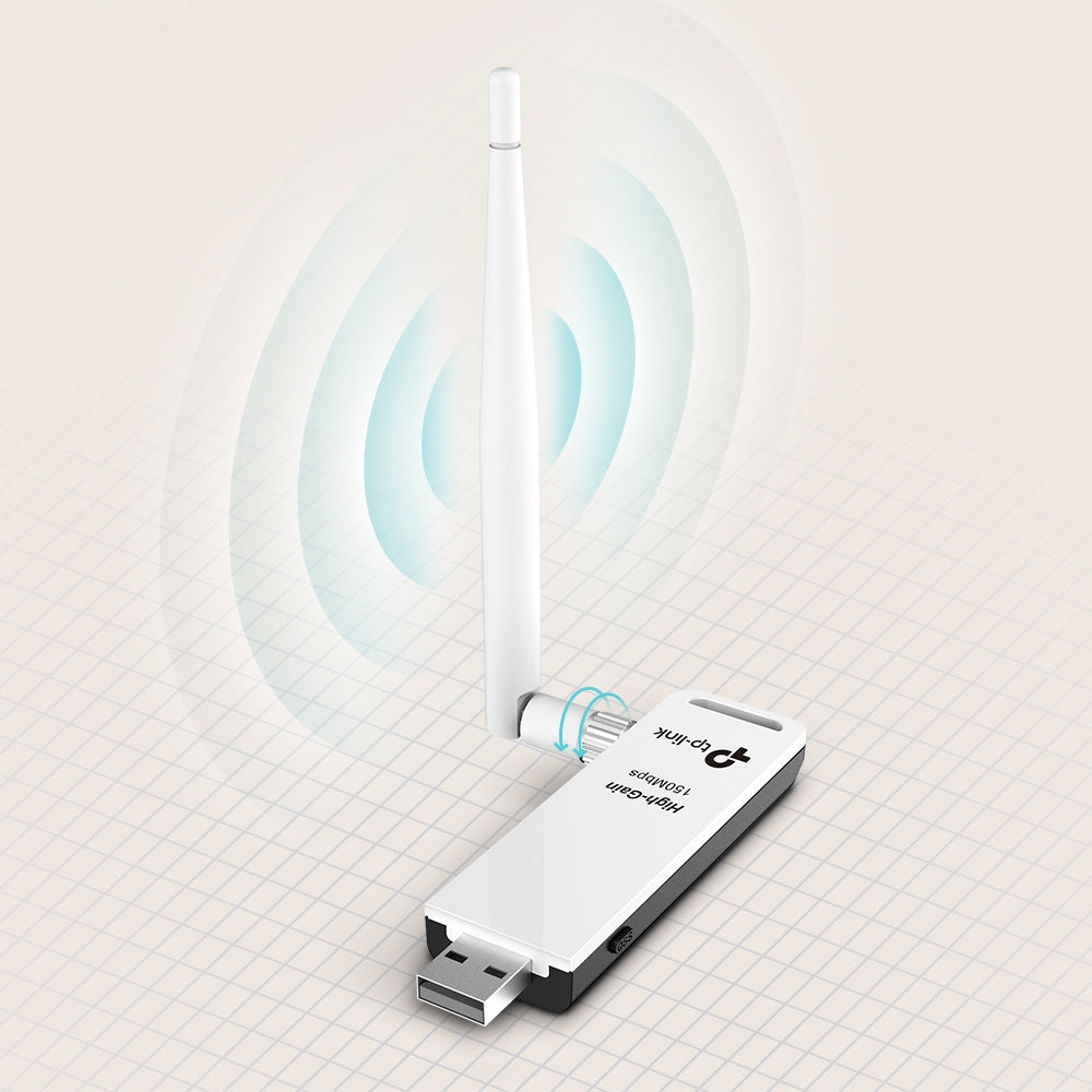 TP-LINK WN722N Adaptador USB WiFi4 2.4Ghz 150Mbps