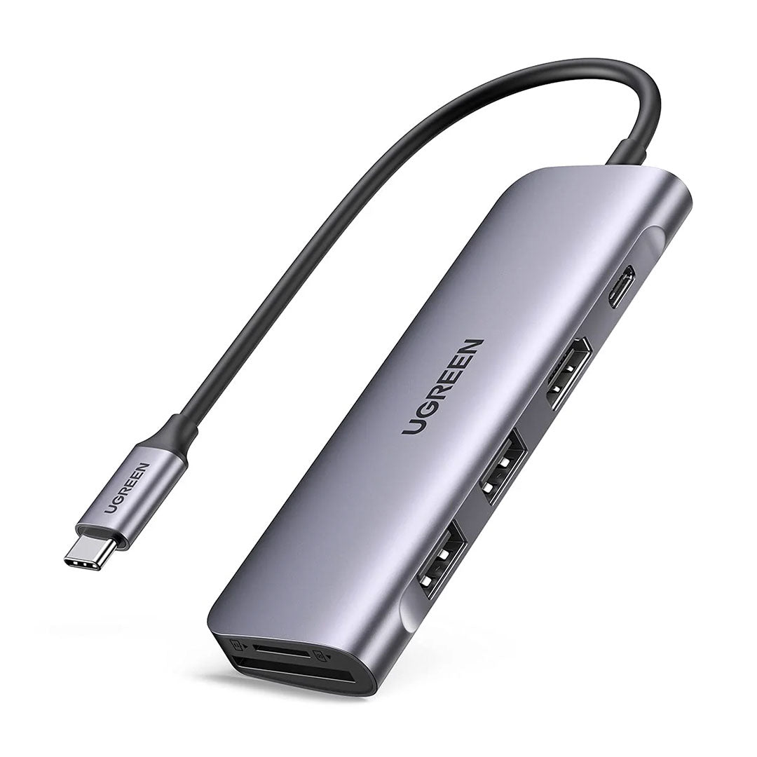 UGREEN CM195 70411 Adaptador HUB USB-C 6 en 1 HDMI 4K 2USB 3.0 SD TF