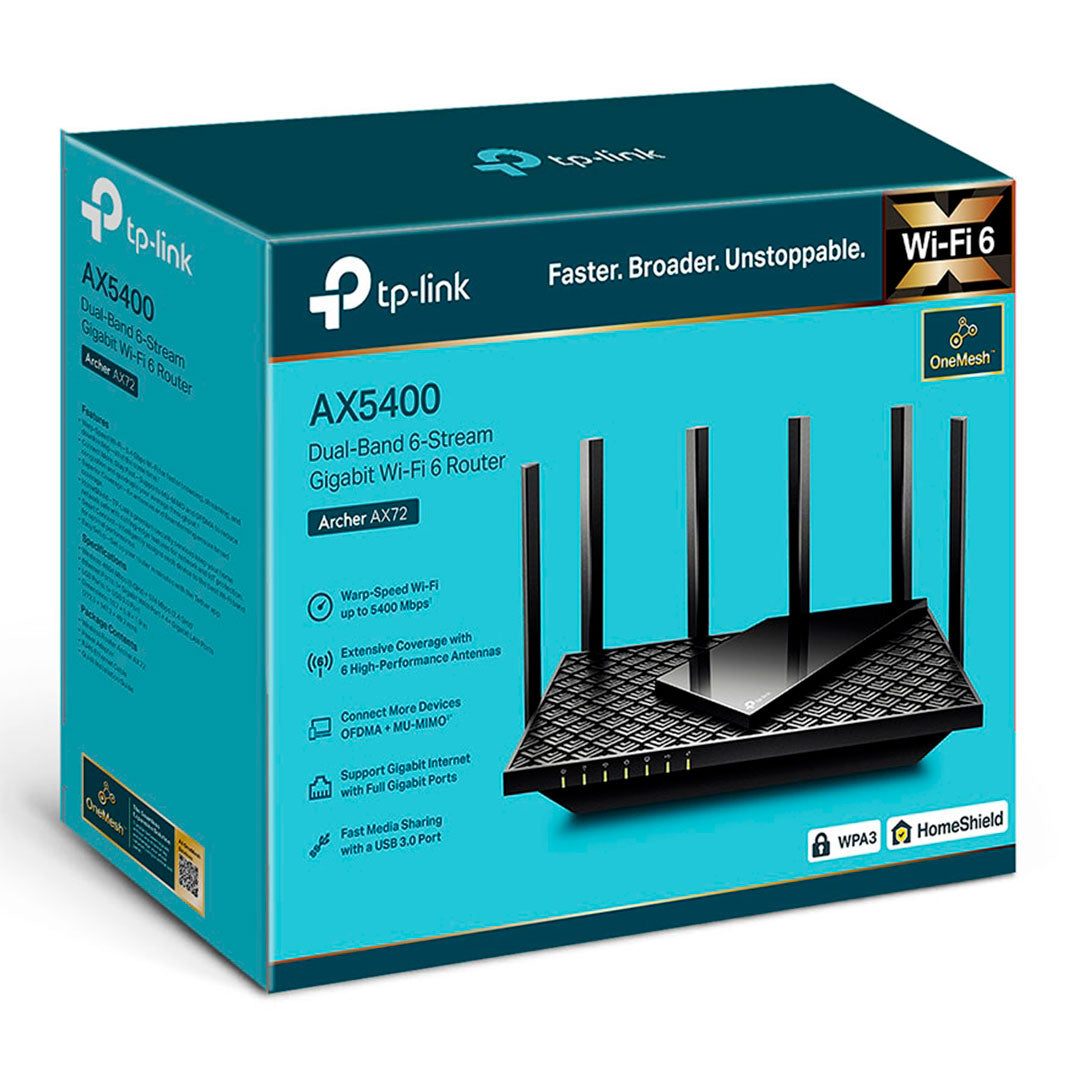 TP-LINK ARCHER AX72 Router WiFi6 AX5400 Doble Banda
