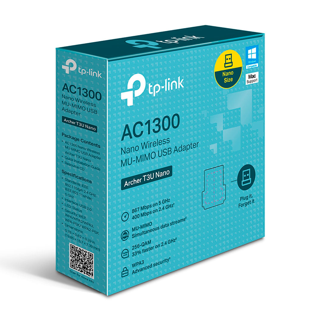 TP-LINK ARCHER T3U NANO WiFi5 AC1300 Adaptador USB Doble Banda