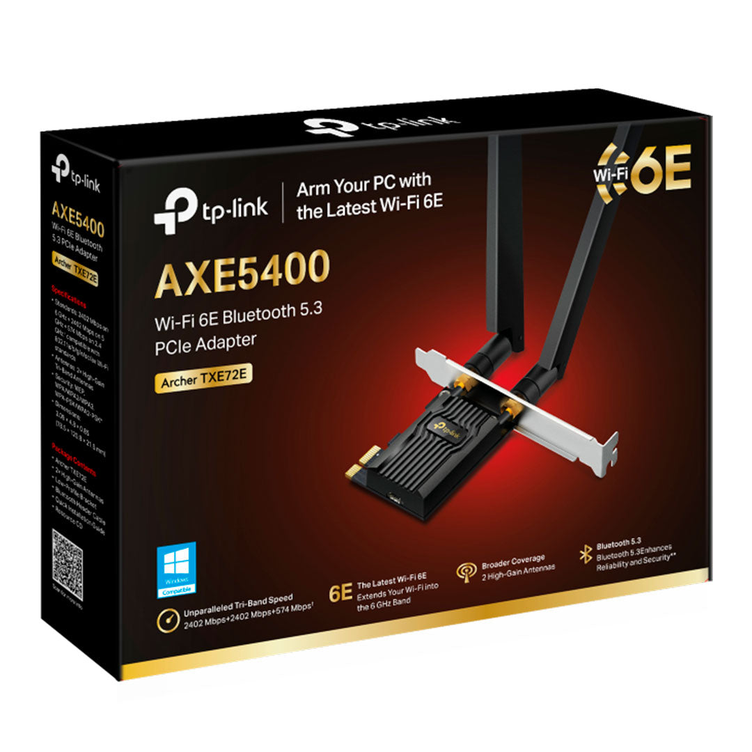 TP-LINK ARCHER TXE72E WiFi6E Adaptador Pcle AXE5400 triple banda