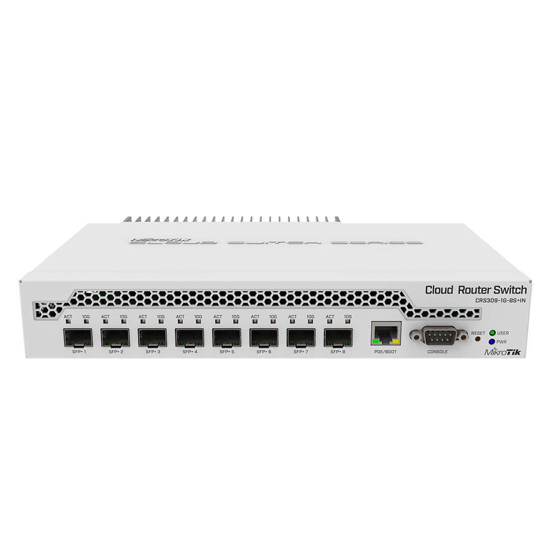 MIKROTIK CRS309-1G-8S+IN Switch 8 Ranuras SFP+ 10Gb, 1 Puerto Gigabit Ethernet