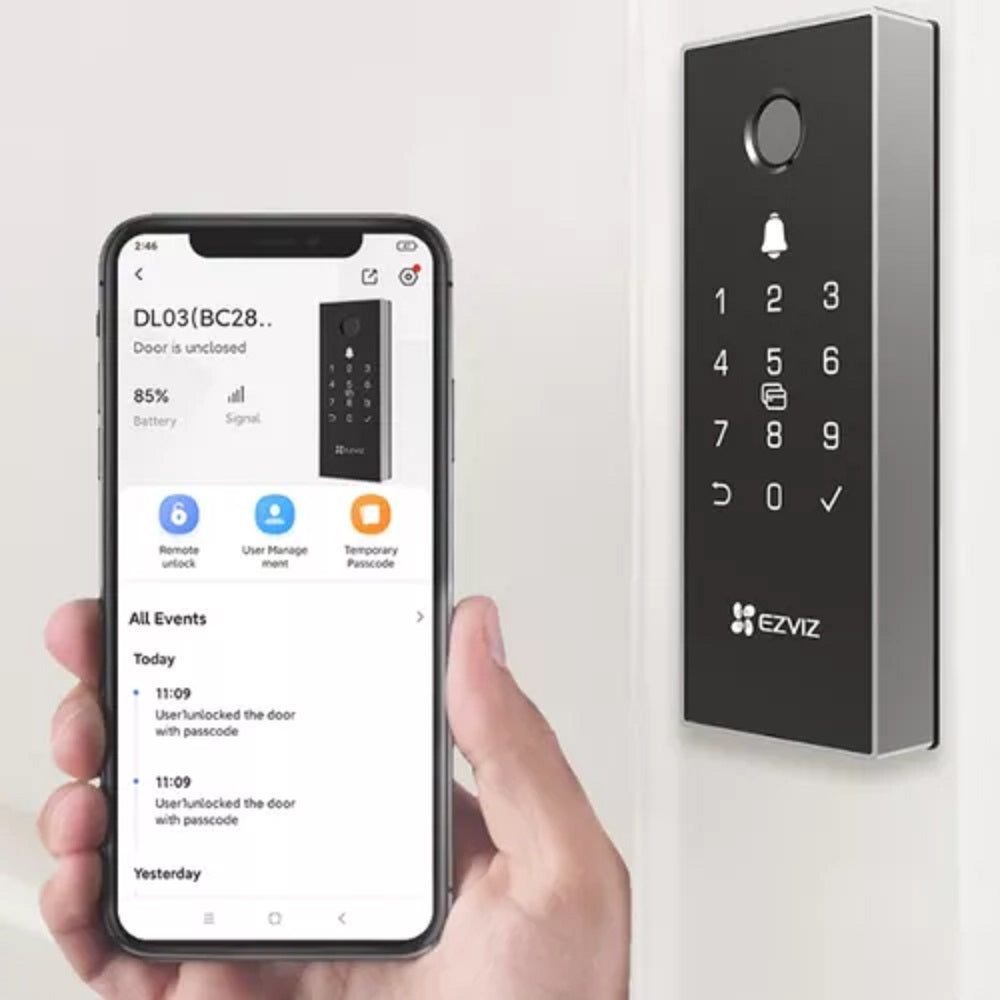 EZVIZ DL03 PRO Cerradura inteligente WIFI BT huella, tarjeta, código