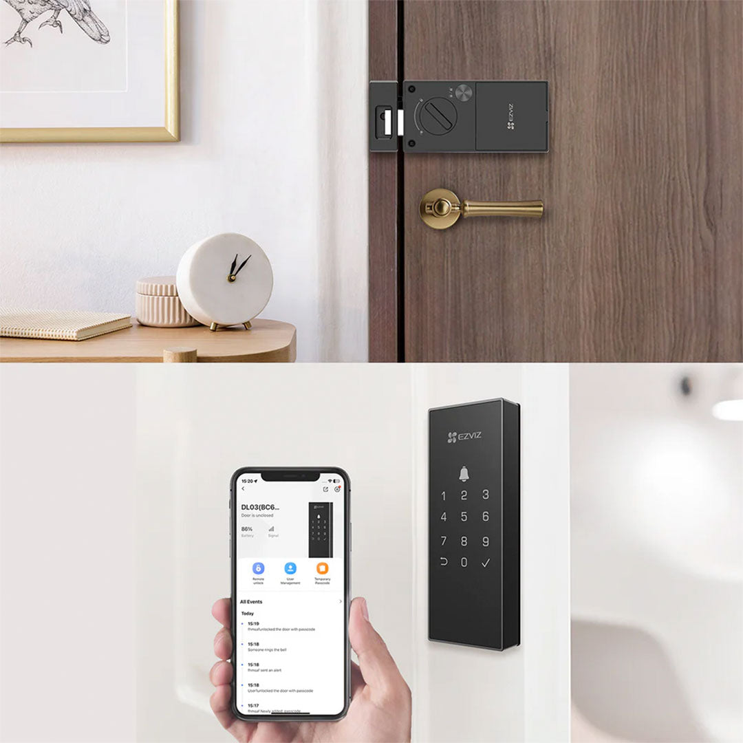 EZVIZ DL03 PRO Cerradura inteligente WIFI BT huella, tarjeta, código