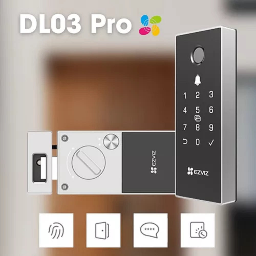 EZVIZ DL03 PRO Cerradura inteligente WIFI BT huella, tarjeta, código
