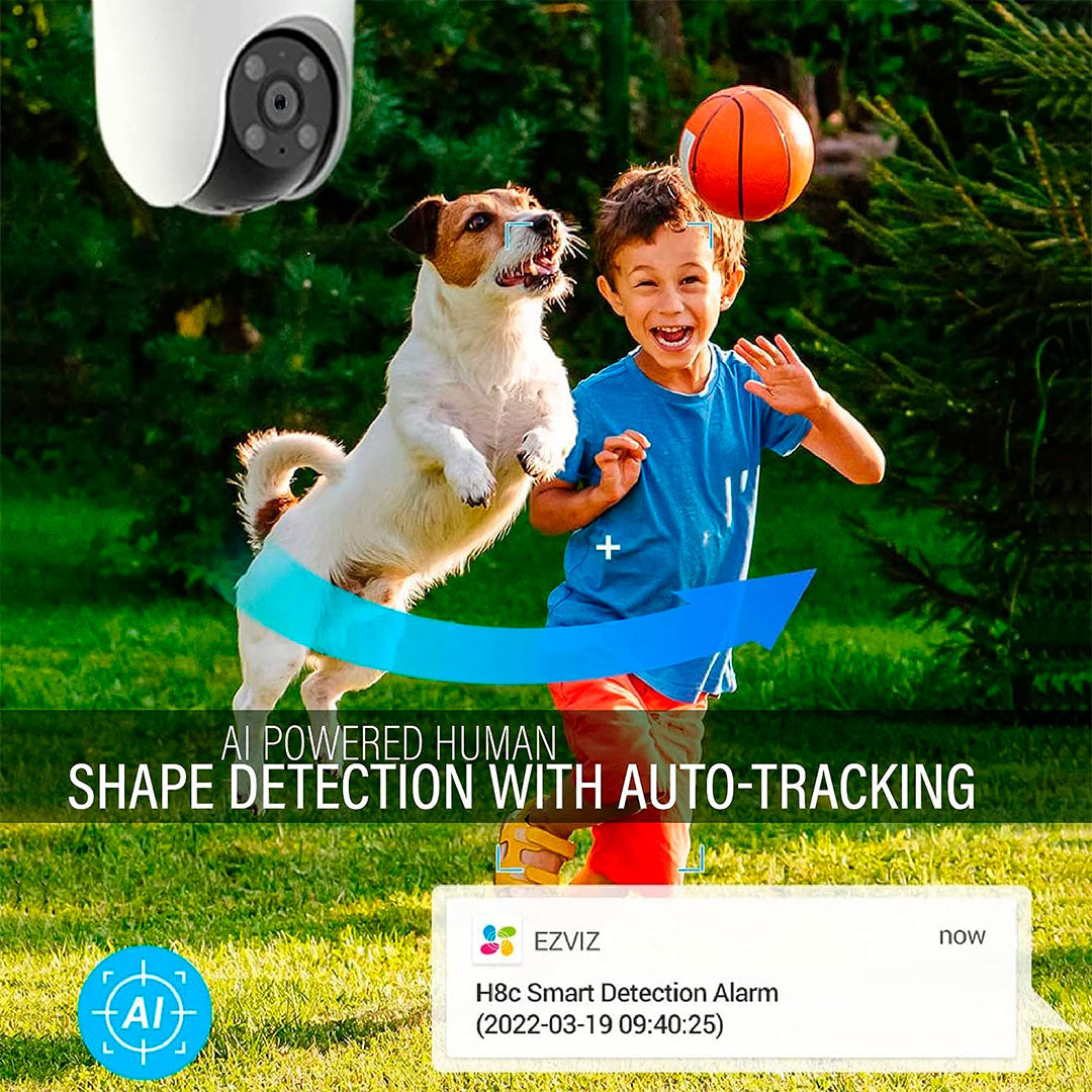 EZVIZ H8C PoE 2K Cámara de Seguridad WIFI 3MP Exterior Alexa