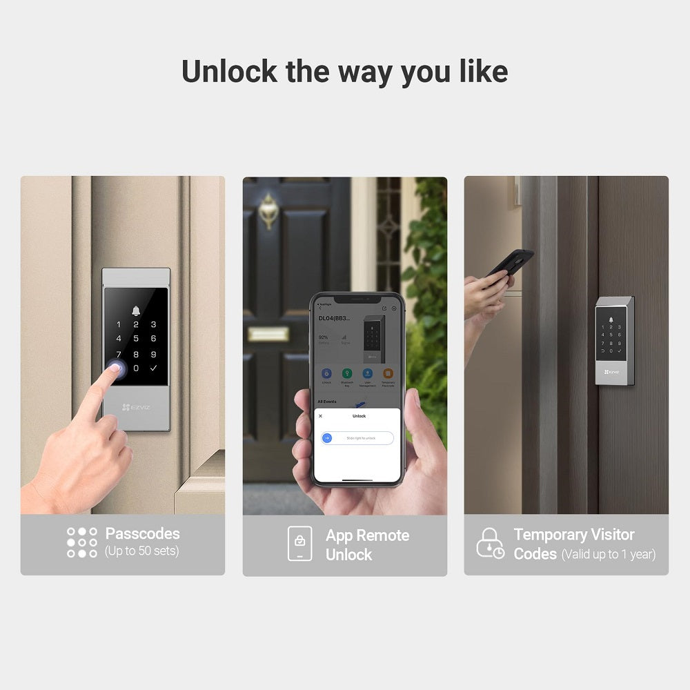 EZVIZ DL04 Cerradura Inteligente WIFI Bluetooth con teclado