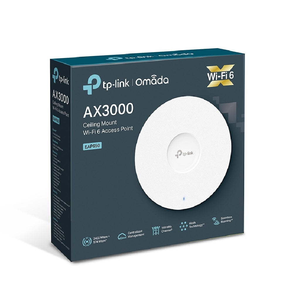 TP-LINK EAP650 Access Point Wifi6 de montaje en techo AX3000