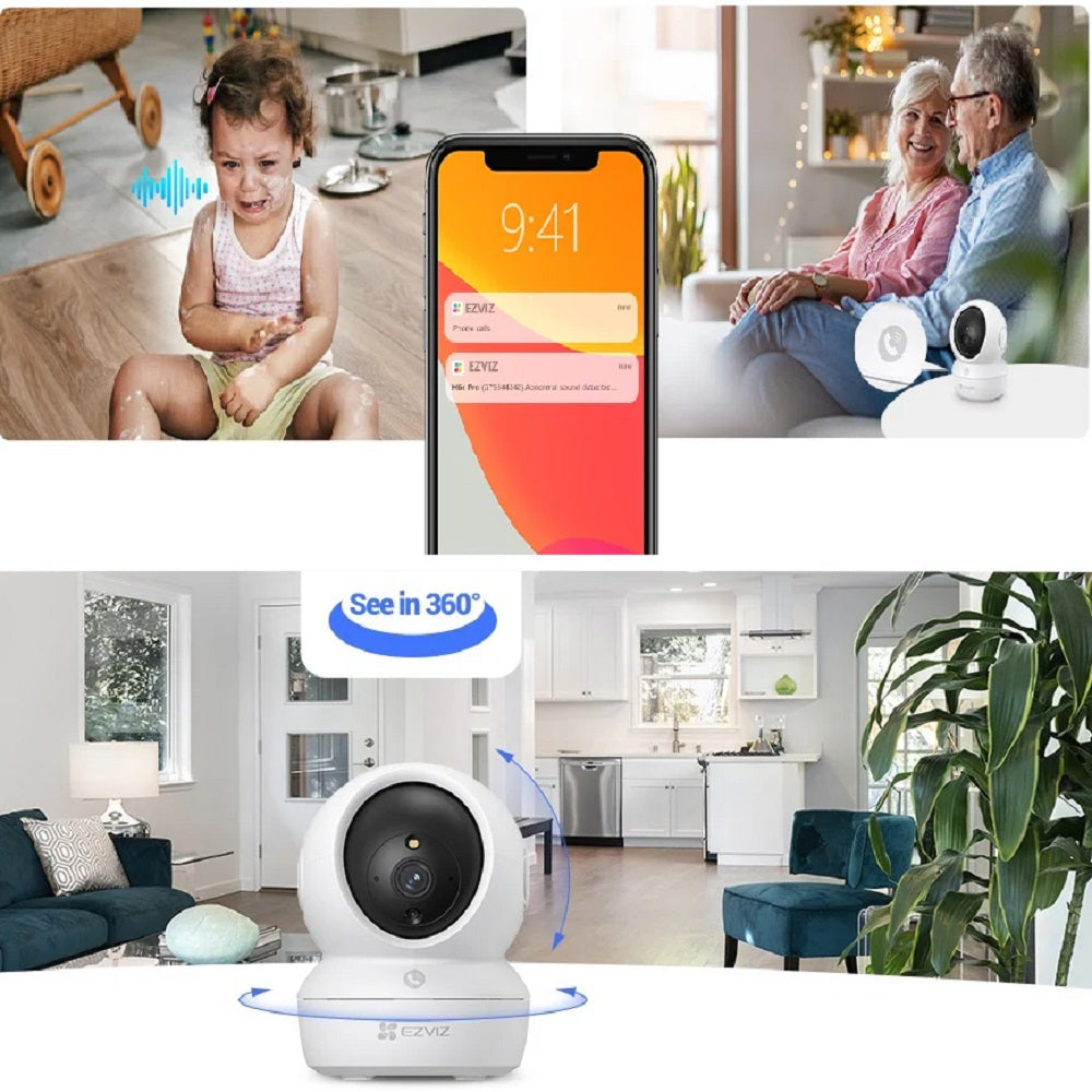 EZVIZ H6C PRO 1080P Cámara de Seguridad WIFI 2MP FHD 360°