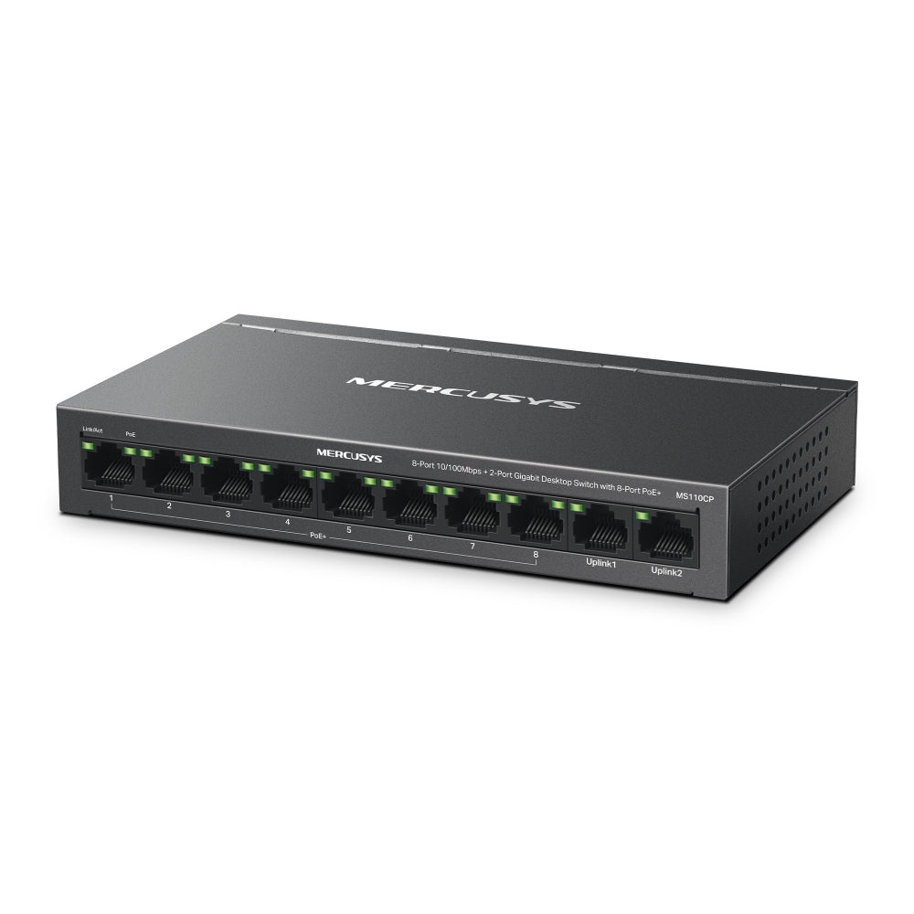 MERCUSYS MS110CP Switch Gigabit 8 Puertos FAST con 2 Puertos POE+
