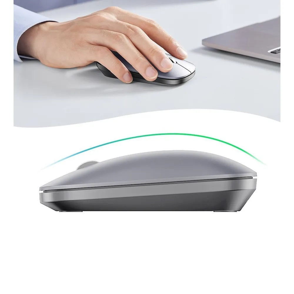 UGREEN MU001 90373 Mouse Inalámbrico Ergonómico 2.4Ghz Gris Claro
