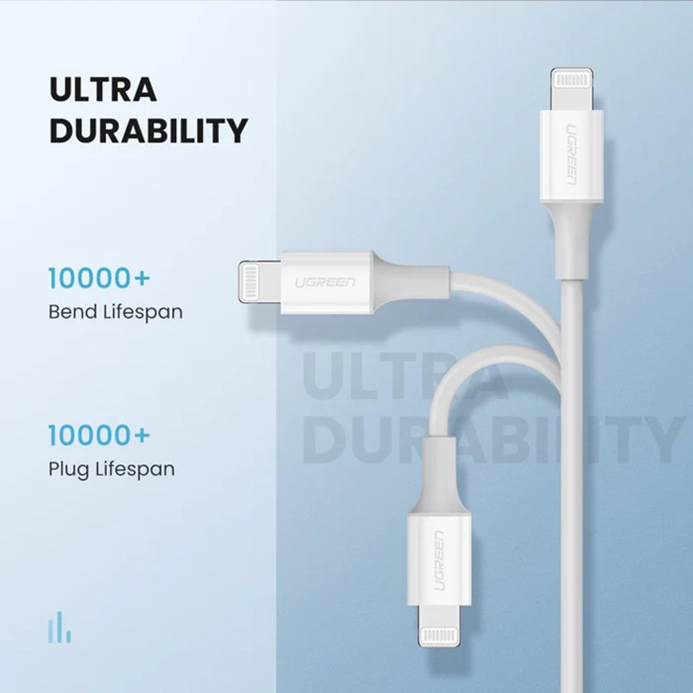 UGREEN US171 10493 Cable USB-C a Lightning Blanco 1m