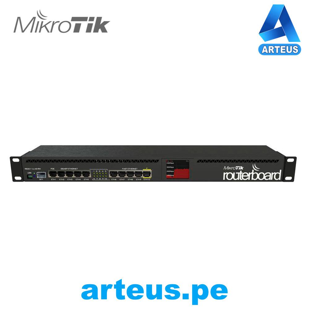 MIKROTIK RB2011UiAS-RM - ROUTERBOARD, CPU 1 NÚCLEO, 5P GIGABIT, 5P FAST, 1P SFP, RouterOS L5 RACKEABLE - ARTEUS