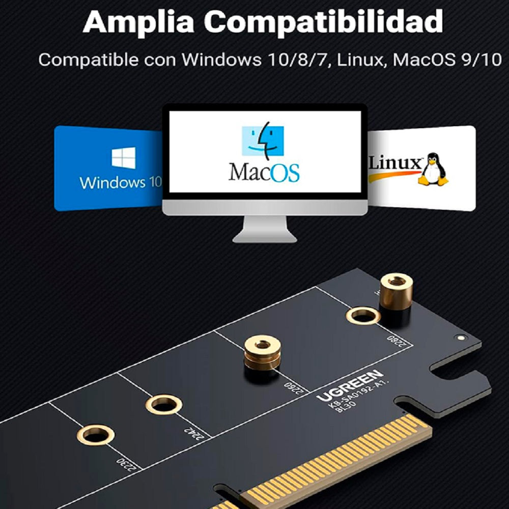UGREEN CM465 30715 Tarjeta de Expansión PCIE 4.0 para SSD M.2 NVME