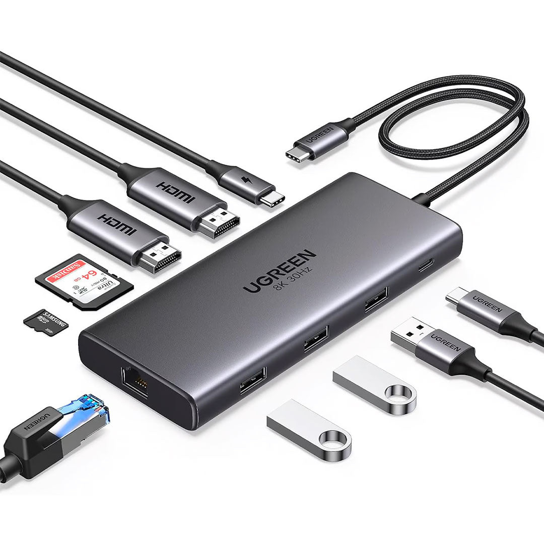 UGREEN CM639 15534 Adaptador HUB USB-C 10 en 1 Revodok Pro 210
