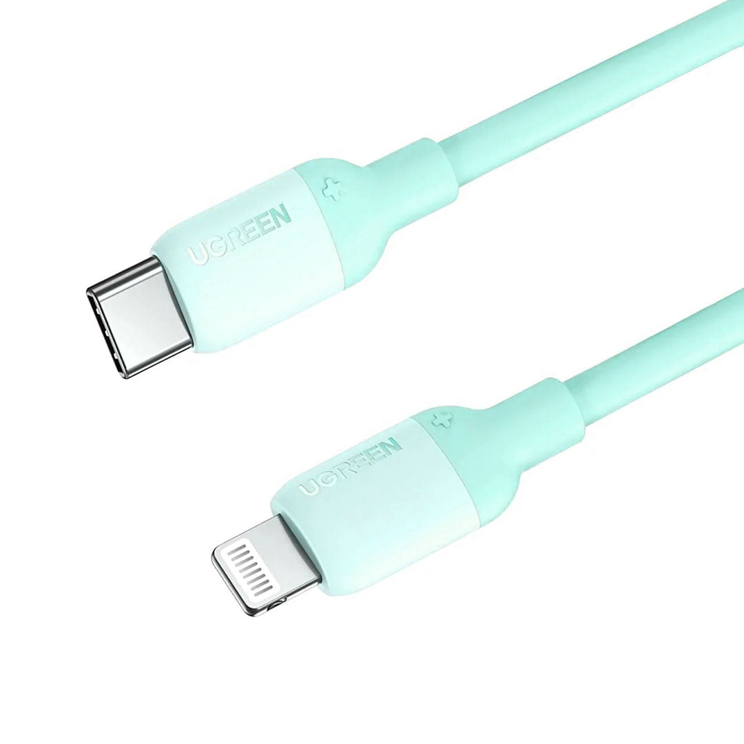UGREEN US387 20308 Cable de Datos de Carga USB-C Lightning 3A Verde