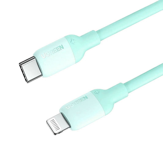 UGREEN US387 20308 Cable de Datos de Carga USB-C Lightning 3A Verde