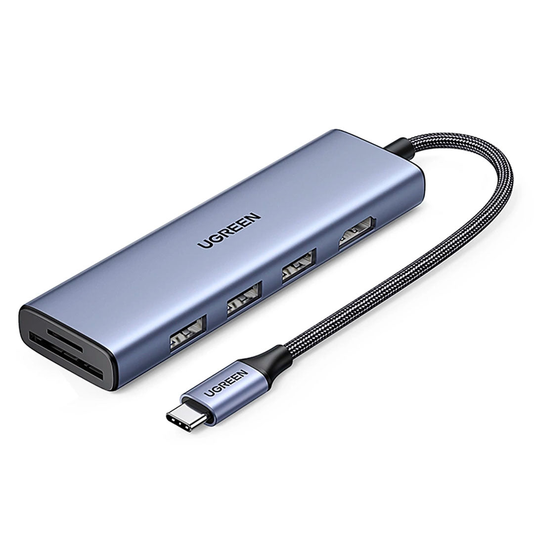 UGREEN CM511 20956A Adaptador HUB USB-C a HDMI 3USB-A 3.0 SD TF