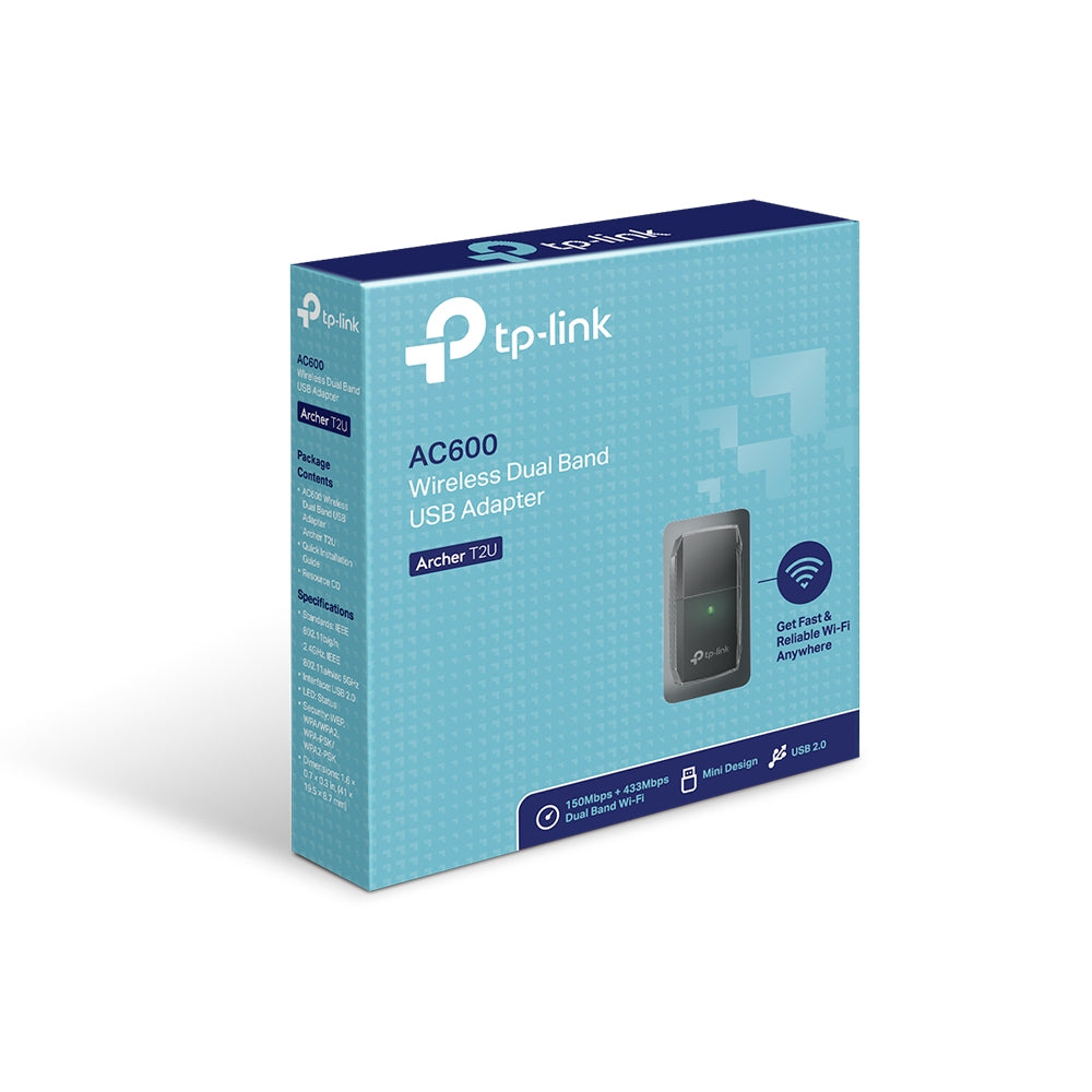 TP-LINK ARCHER T2U Inalámbrico WiFi5 AC600 Adaptador USB Doble Banda