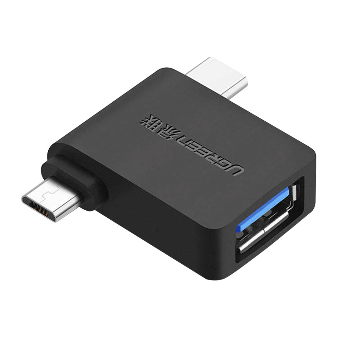 UGREEN 30453 Adaptador OTG 2 en 1 USB-C a Micro USB/USB-A Hembra