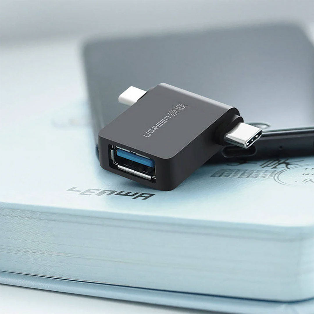 UGREEN 30453 Adaptador OTG 2 en 1 USB-C a Micro USB/USB-A Hembra