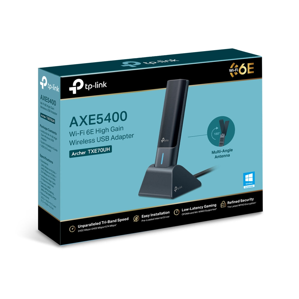 TP-LINK ARCHER TXE70UH Adaptador USB WiFi6E AXE5400 triple banda