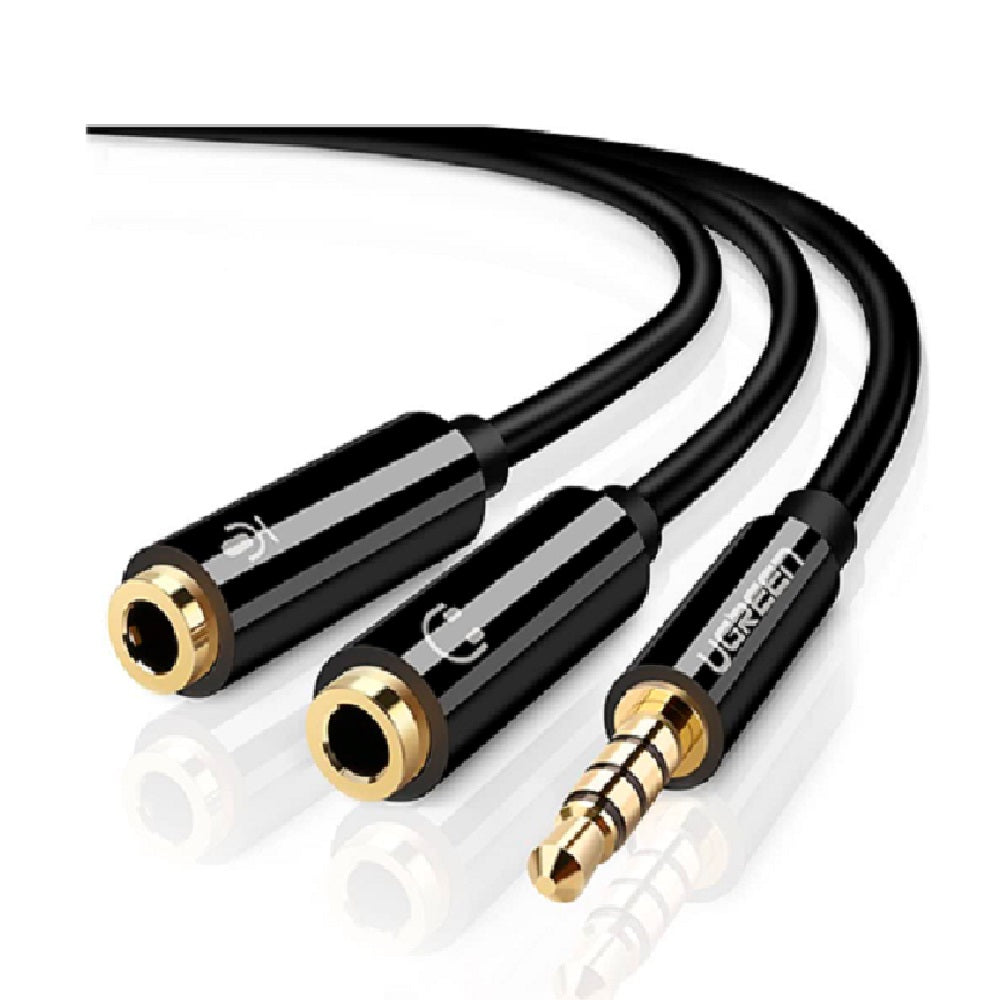 UGREEN AV141 30619 Splitter Cable Divisor de Audio 3.5mm Macho a 2 Puertos Hembra