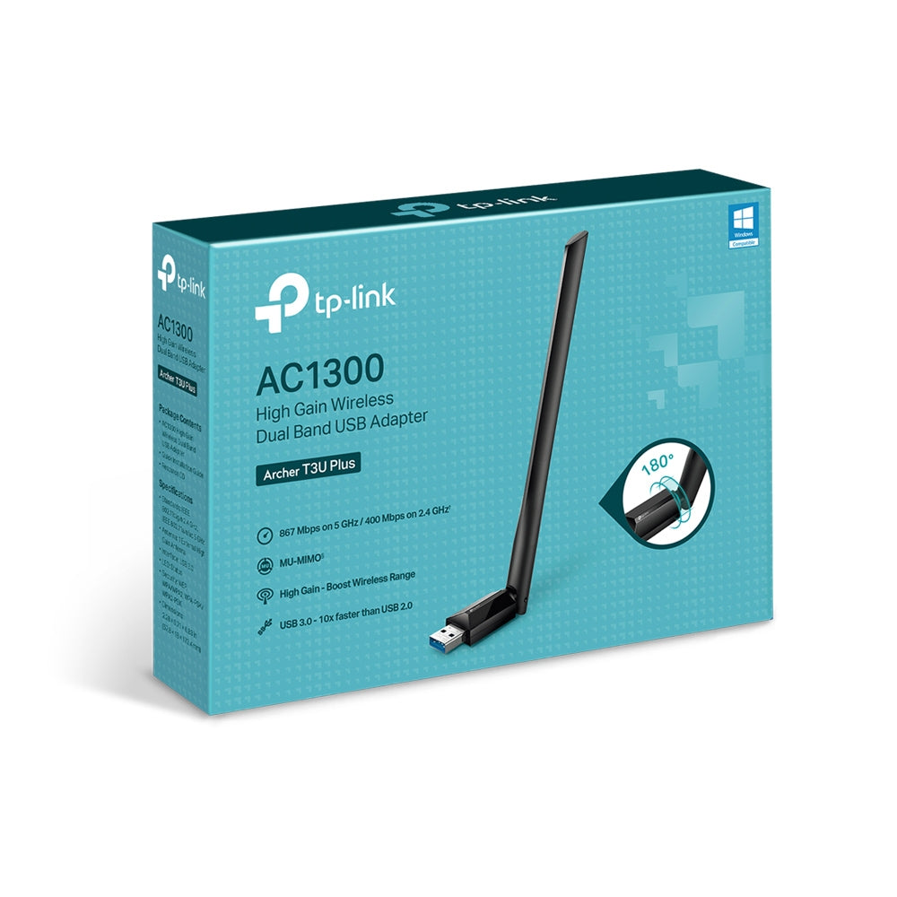 TP-LINK ARCHER T3U PLUS WiFi5 AC1300 Adaptador USB Doble Banda