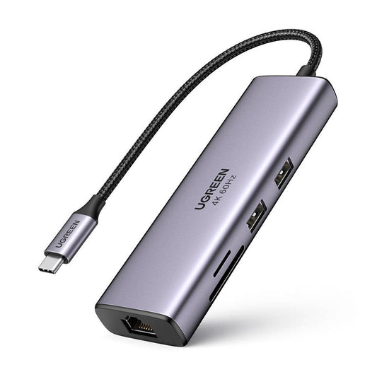 UGREEN CM512 60515 Adaptador HUB 7 en 1 USB-C a HDMI 4K