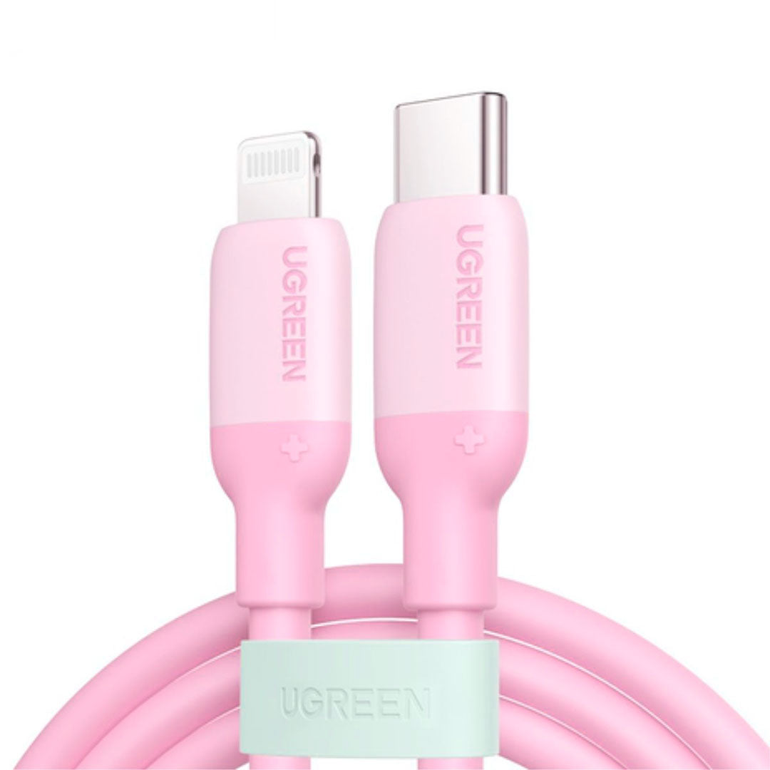 UGREEN US387 60625 Cable de Datos de Carga USB-C Lightning 3A Rosado