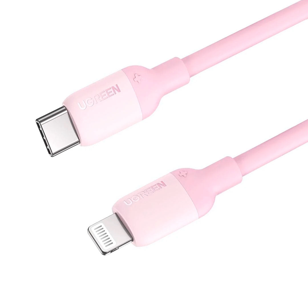 UGREEN US387 60625 Cable de Datos de Carga USB-C Lightning 3A Rosado