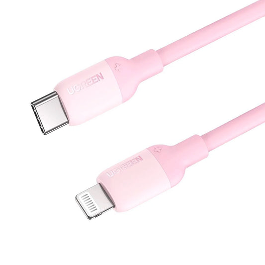 UGREEN US387 60625 Cable de Datos de Carga USB-C Lightning 3A Rosado