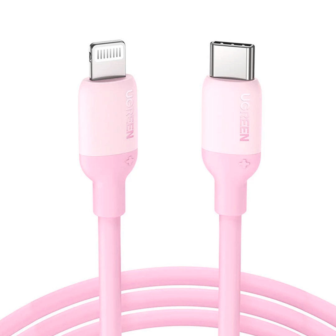 UGREEN US387 60625 Cable de Datos de Carga USB-C Lightning 3A Rosado