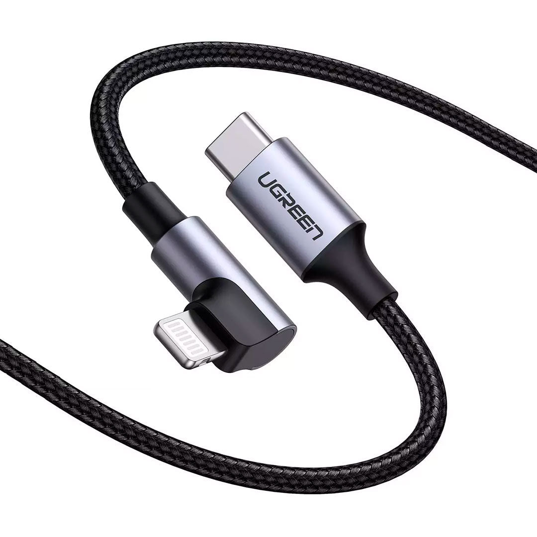 UGREEN US305 60763 Cable USB-C a Lightning 90º MFI 1m