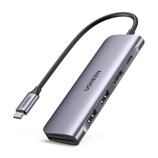 UGREEN CM195 70411 Adaptador HUB USB-C 6 en 1 HDMI 4K 2USB 3.0 SD TF