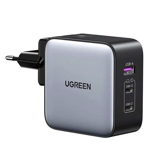 UGREEN CD296 90409 Nexode Cargador Gan USB-C 3 en 1 65W Uso Internacional