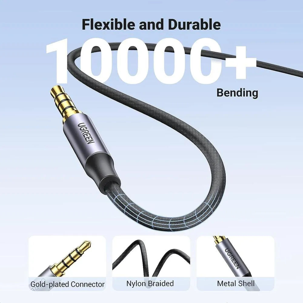 UGREEN AV183 90788 Cable de Audio para Micrófono 3.5mm Macho a Macho 5m