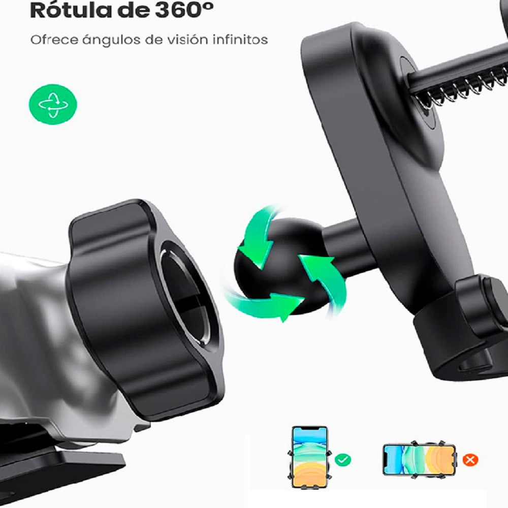 UGREEN LP228 80871 Soporte de Celular para Auto con Rotación 360°