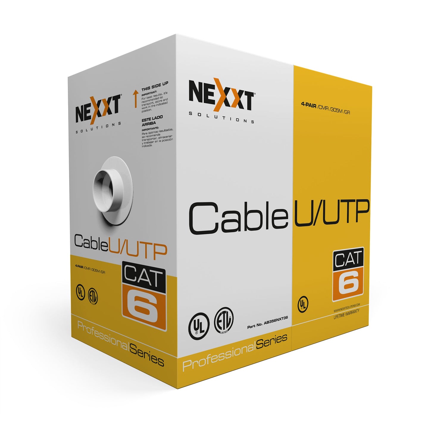 NEXXT SOLUTIONS AB356NXT36 Cable de Red Cat6 U/UTP 24AWC CMR Gris