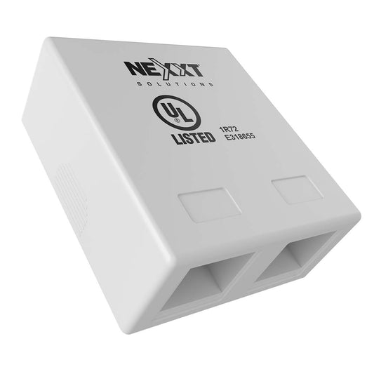 NEXXT SOLUTIONS AE180NXT10 Roseta Adosable Superficial 2 Puertos RJ45