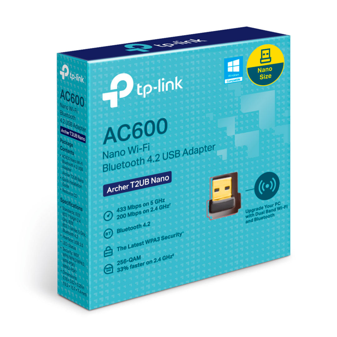 TP-LINK ARCHER T2UB NANO WiFi5 AC600 Adaptador USB Doble Banda
