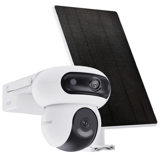 EZVIZ HB90X Cámara de Seguridad WiFi 4G PT Dual 2K+ 4+4MP con Panel Solar