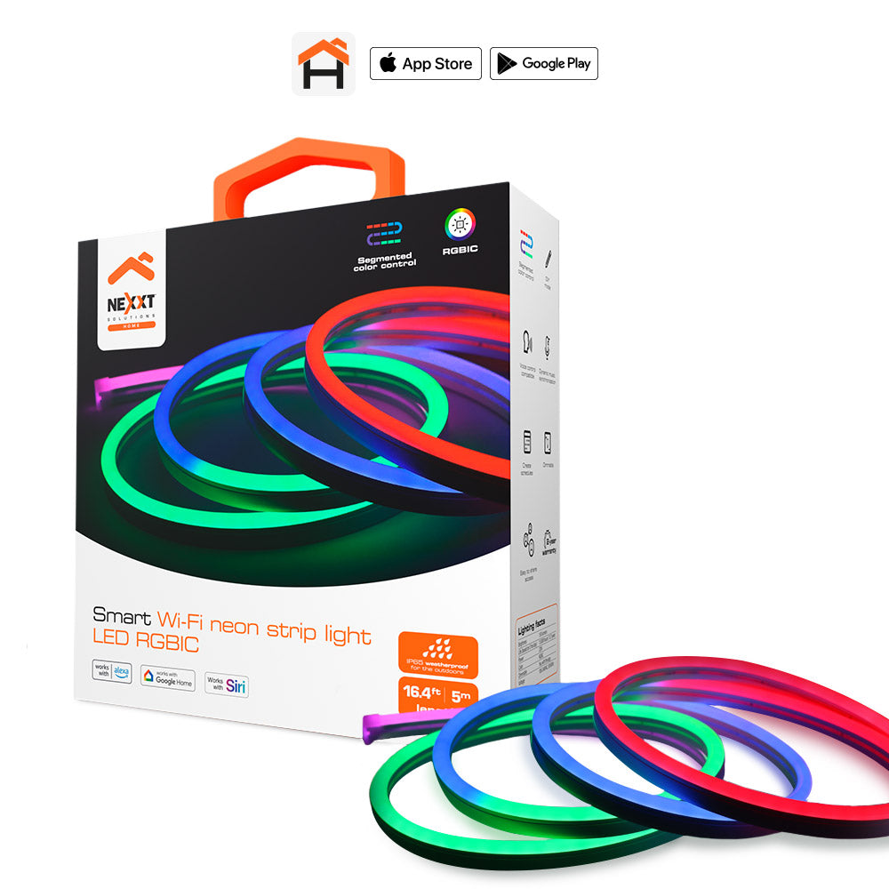 NEXXT SOLUTIONS NHB-S616 Tira de Luz Led Neon Wifi Inteligente RGBIC 5m