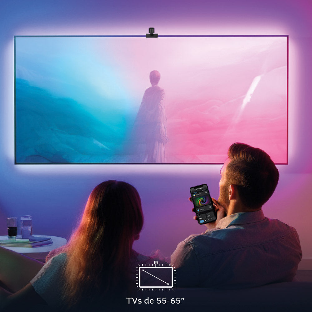 NEXXT SOLUTIONS NHB-S615 Tira Led Inteligente RGBIC y Cámara Para Tv 55-65"