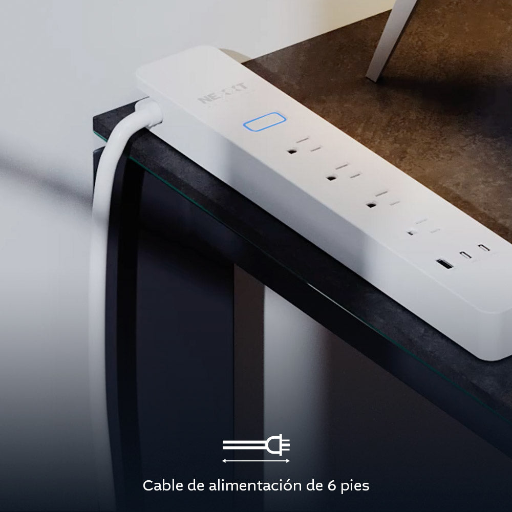 NEXXT SOLUTIONS NHP-E710 Supresor de Picos Wifi Inteligente 4 Tomas + USB-A y USB-C