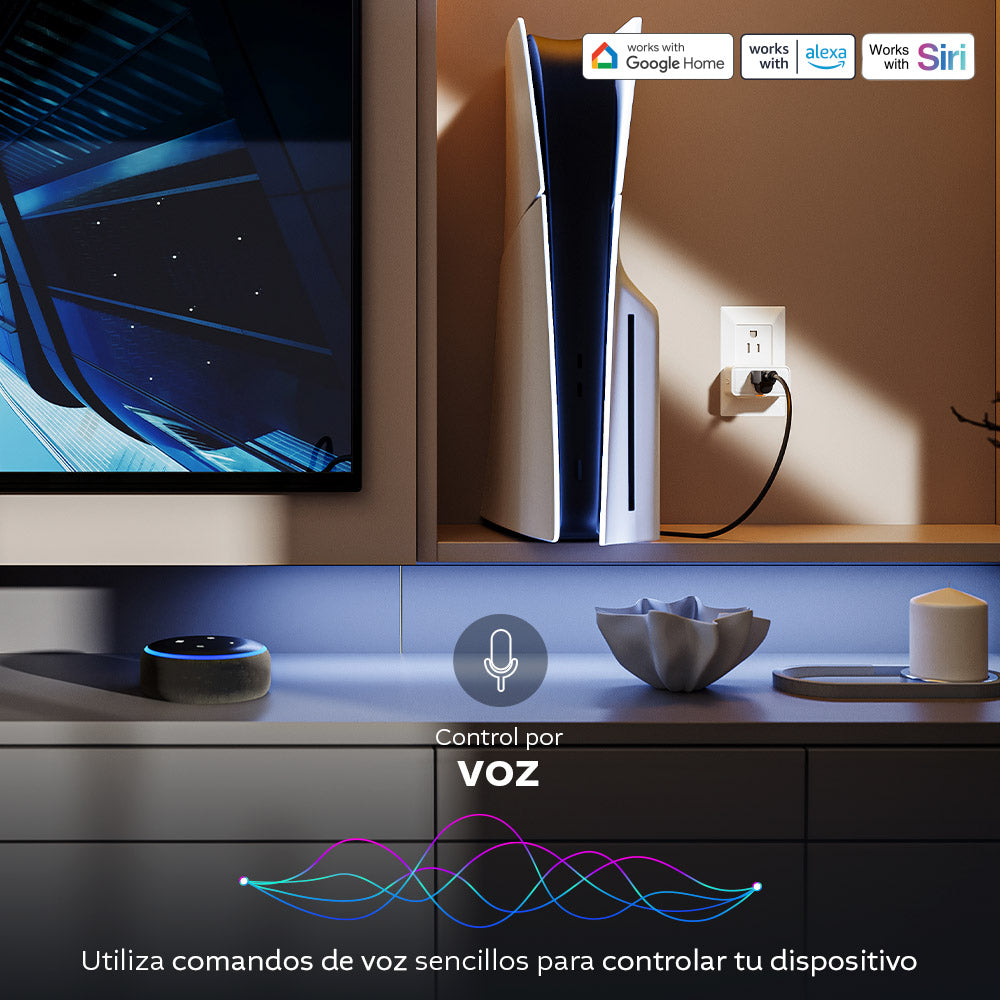 NEXXT SOLUTIONS NHP-S612 Enchufe Inteligente Wifi con Control de Voz