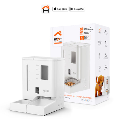 NEXXT SOLUTIONS NHA-P710 Dispensador Inteligente de Alimento y Agua para Mascotas con Cámara 2K