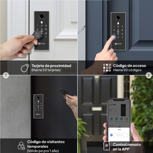 EZVIZ DL03 PRO Cerradura inteligente WIFI BT huella, tarjeta, código