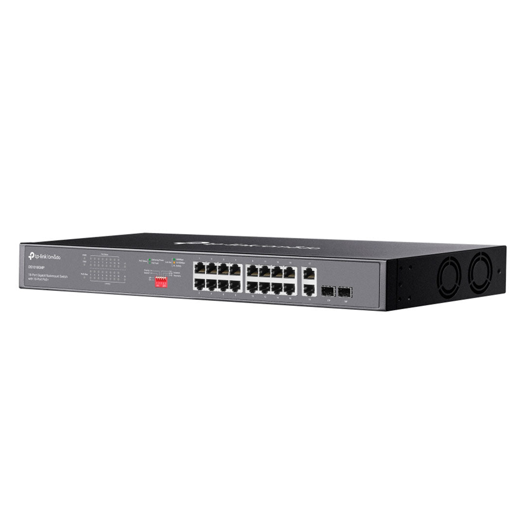 TP-LINK DS1018GMP Switch 18 Puertos Gigabit con 16 Puertos PoE+